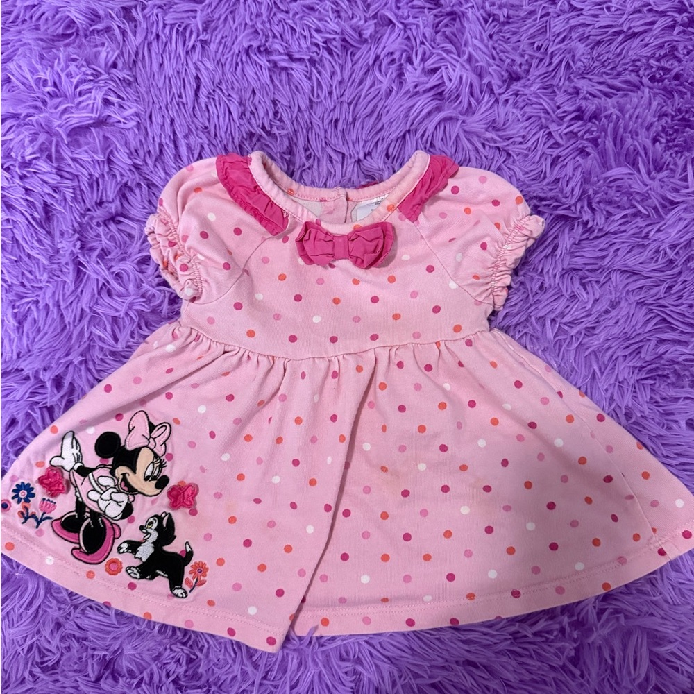 Disney Baby Pink and White Dress - Preloved